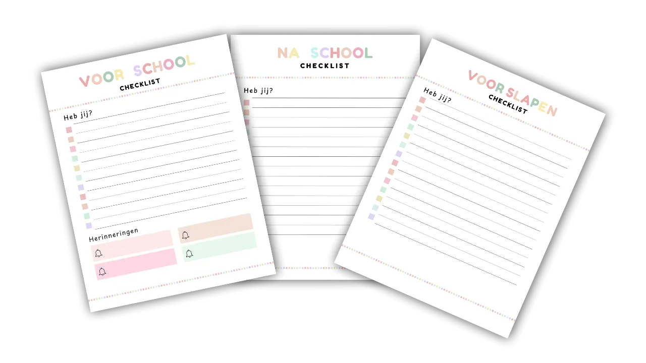 Schooldag Checklists